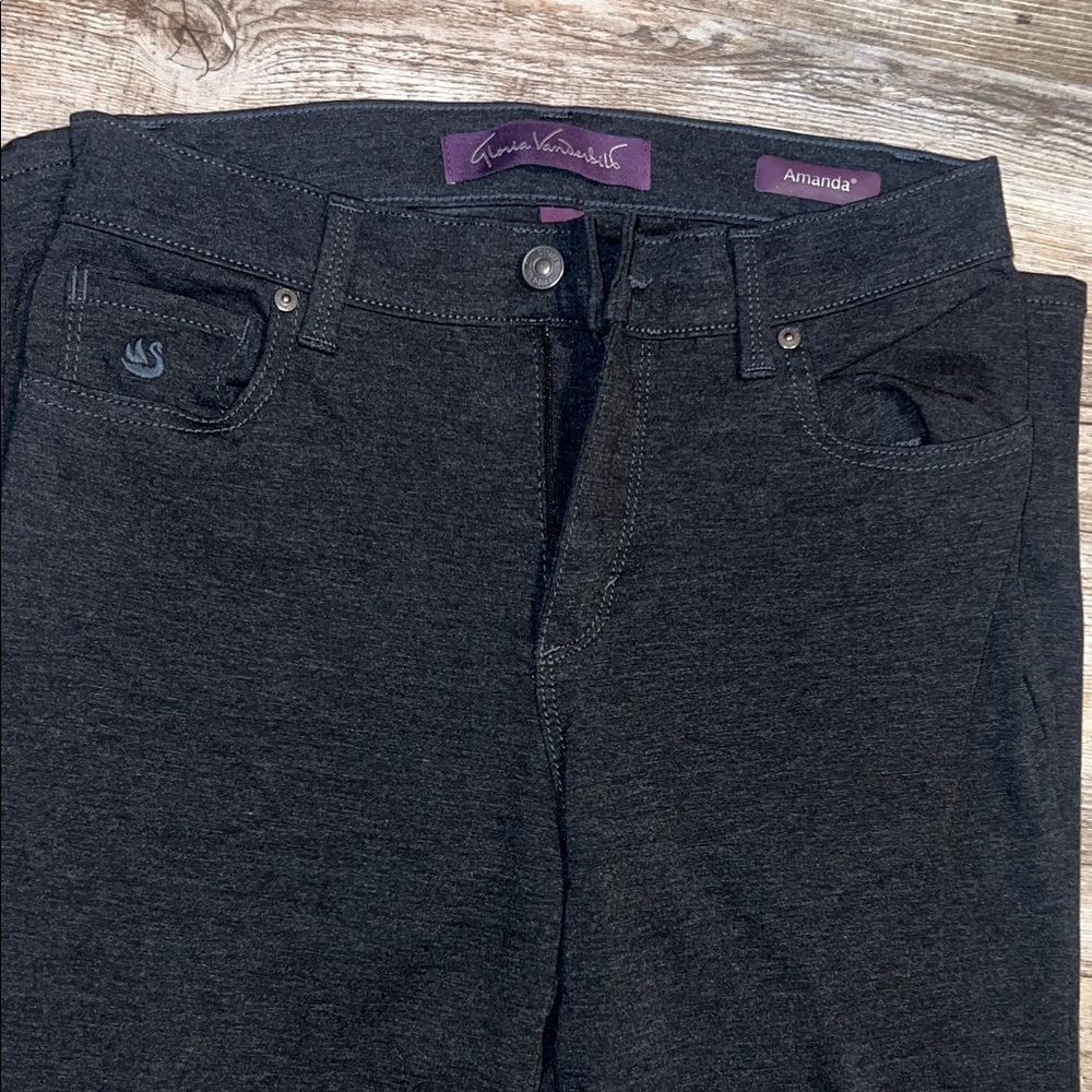 Gloria Vanderbilt Black Straight Leg Pants